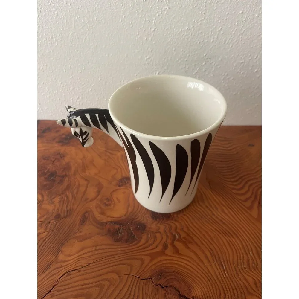 Hand Painted Pier 1 Imports Zebra Coffee/Tea Mug